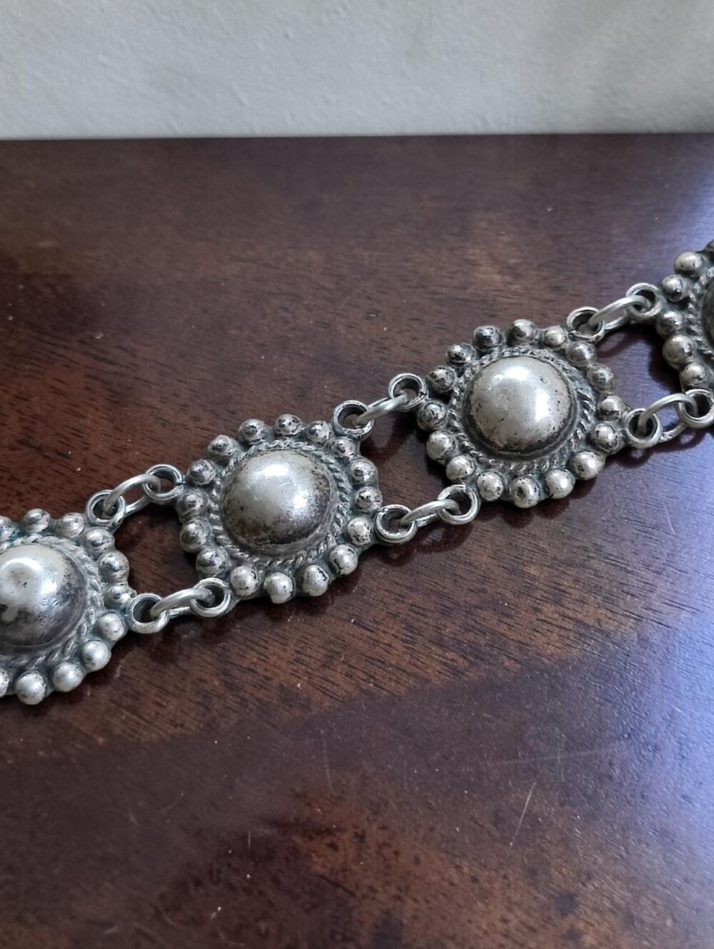 Antique 950 Silver Mexican Bracelet